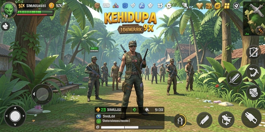 Screenshot <strong>9ZK</strong> menampilkan gameplay simulasi yang interaktif dan mendetail.