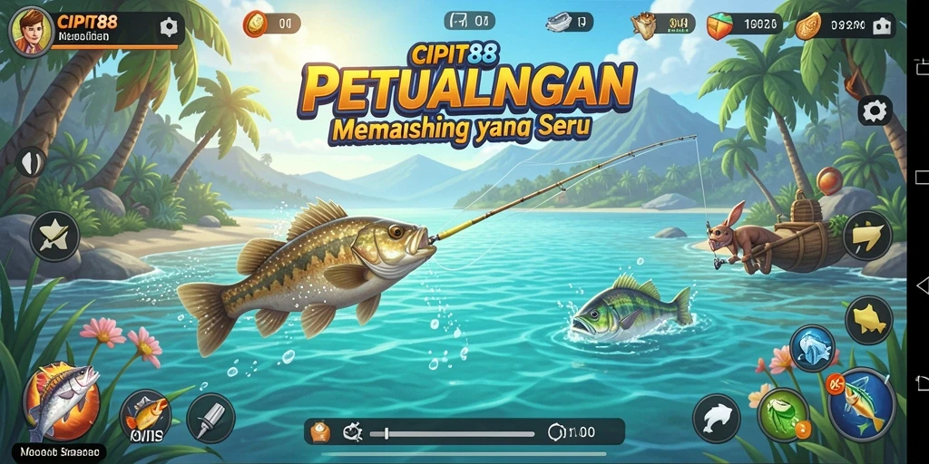 Tampilan gameplay memancing yang menarik di CIPIT88.
