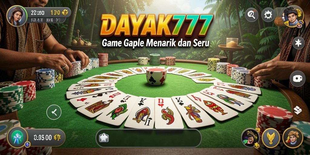 Tampilan screenshot DAYAK777 yang menunjukkan keseruan bermain Gaple.