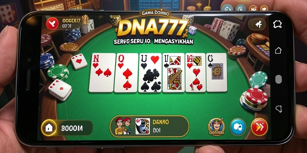 Tampilan gameplay Domino yang menarik dan menegangkan di DNA777.