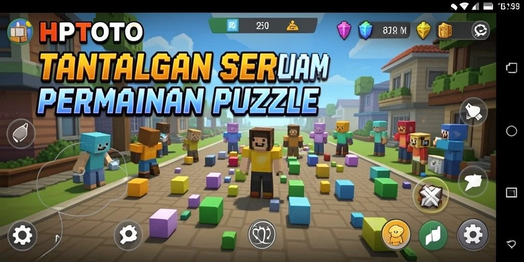 Screenshot gameplay menampilkan tantangan puzzle yang seru.