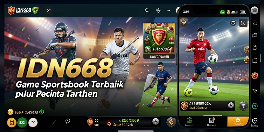 Tampilan menarik dari aplikasi IDN668 dengan berbagai pilihan taruhan olahraga.