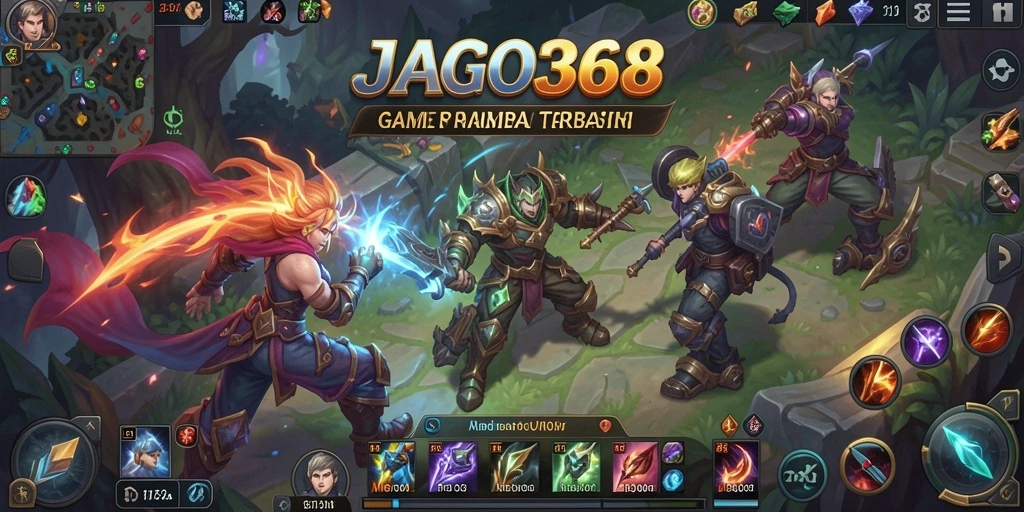 Screenshot gameplay JAGO368 menampilkan pertempuran seru dan strategi tim.