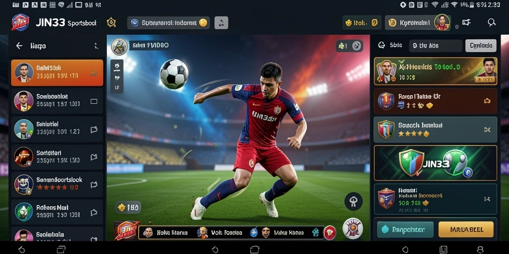 Screenshot utama JIN33 menampilkan taruhan langsung pada pertandingan olahraga.