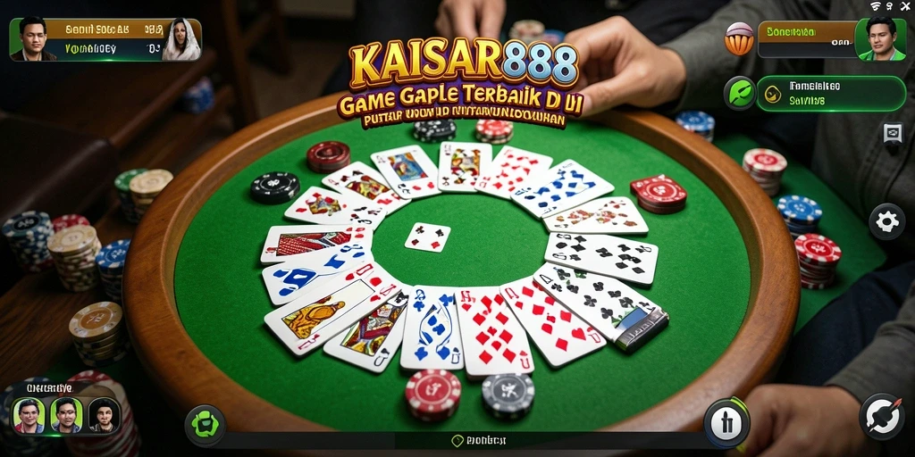 Tampilan menarik gameplay Gaple dalam KAISAR888.