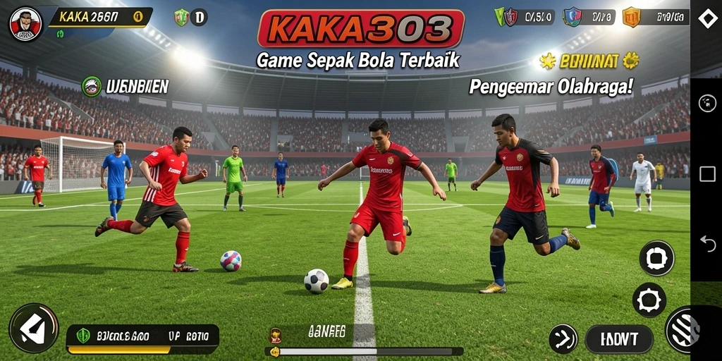 Tampilan gameplay KAKA303 yang memukau di lapangan sepak bola.