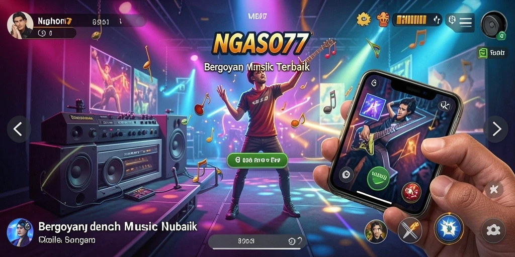 Tampilan menarik saat bermain musik di NGASO77.