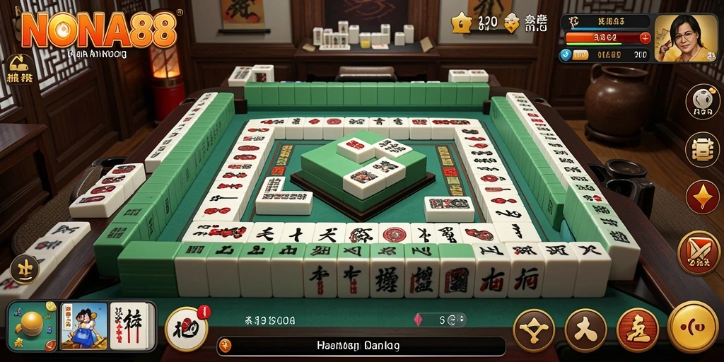Screenshot NONA88 menampilkan permainan Mahjong yang mendebarkan.