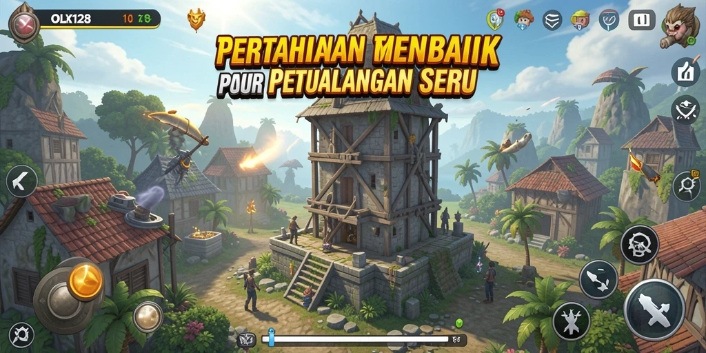 Tampilkan gameplay seru OLX128 dengan strategi Tower Defense.