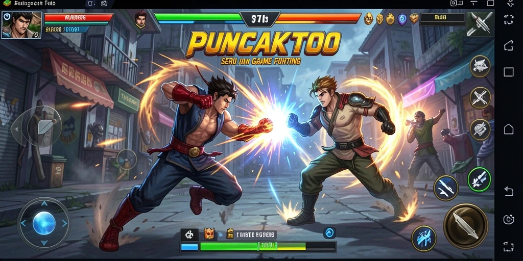 Screenshot PUNCAKTOTO menampilkan aksi pertarungan yang mendebarkan.