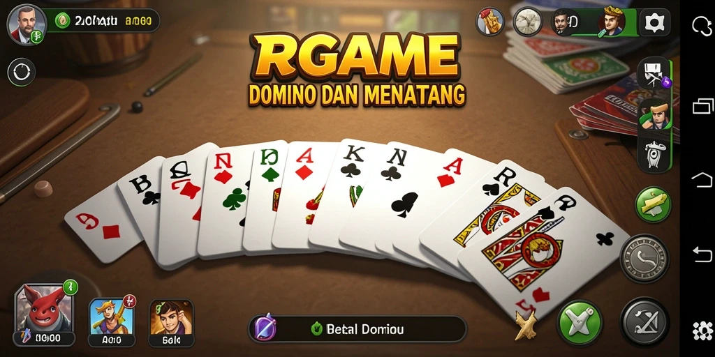 Screenshot RPGAME menampilkan gameplay seru dan interaktif dalam permainan Domino.