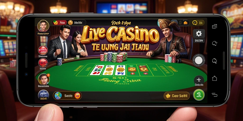 Screenshot gameplay S80 menampilkan dealer profesional dan meja permainan Live Casino.